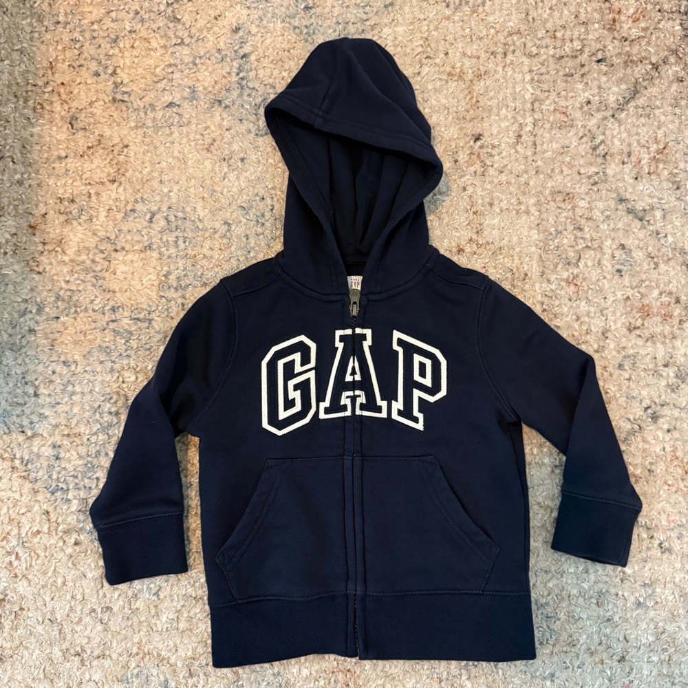 GAP Kids Dark Blue Zip-Up Hoodie Size 2 years